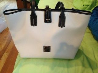 White Dooney and Bourke Large Laptop Tote Bag Great Condiction