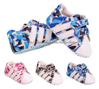 Baby Boys Girls Camouflage Sneakers Camo Crib Shoes Size Newborn to 18 