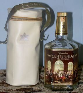   CENTENNIAL RARE OLD CANADIAN WHISKY WHISKEY BOTTLE & CASE VINTAGE