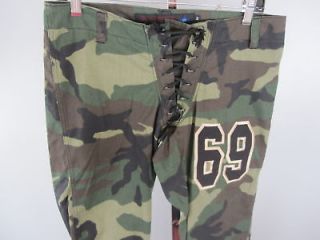 NEW SUBMISSION CAMO 69 FOOTBALL WORKiNG CLASS PENCiL JEANS BUNCHED 