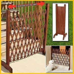 TWO NEW EXPANDABLE WOODEN FENCE SAFETY BABY CHILD PET GATE