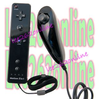  Built in Motion Plus Remote And Nunchuck Controller For Wii Black