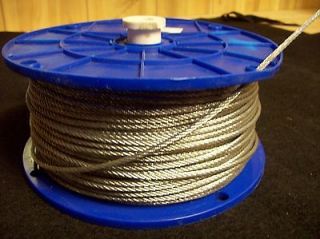   500FT Roll Galvanized Steel Wire Rope Aircraft Cable 7x7 340 WLL Reel