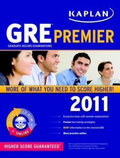 Kaplan GRE Premier 2011 BRAND NEW WITH CD ROM UNOPENED (2010 