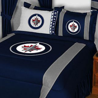 nEw 4pc NHL WINNIPEG JETS TWIN BEDDING SET   Comforter Sheets Hockey 