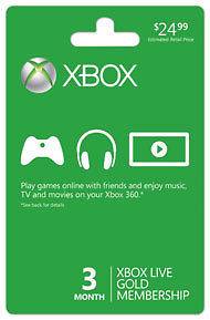 Xbox Live 3 Month Gold Membership FREE FAST SHIPPING