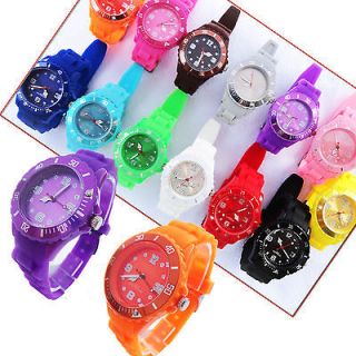   Small face size childs sport watch Silicone sheet Jelly Wrist Quartz