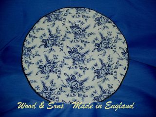 Wood & Sons~SET of 4 ~COLONIAL ROSE BLUE~6 1/2 Side Plate~New