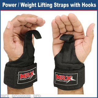 POWER WEIGHT LIFTING STRAPS WRIST SUPPORT GYM TRAINING BANDAGE WITH 