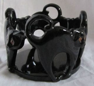 Yankee Candle 2012 Black Cats & Witchs Spell Cat Jar Holder #1259227 