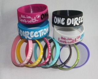 11×One 1 Direction Silicone Wristband Bracelet I Love 1 Direction 