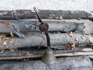 antique old vintage french door garden shop bronze iron ring bell door 