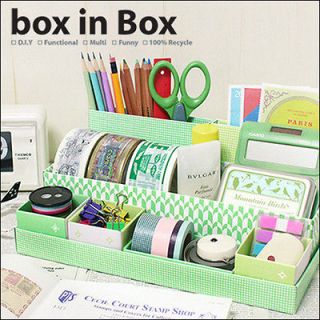DIY Cardboard Storage Tidy Box_Cosmetic/Desk_Full Design Box in Box 