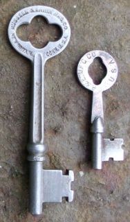 Antique Russell & Erwin Miniature Mortise Lock Skeleton Key