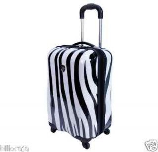   Exotic 4 Spinner 20 Carry on Zebra print Safari Luggage Lightweight