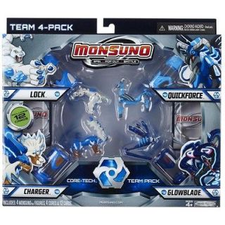 Monsuno Core Combat 4 Pack Wave #1 Lock, Quickforce, Charger 