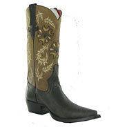 Millie Bean Anderson Bean Cowgirl Boots #8006 Blk Coffee Bone Mad Dog