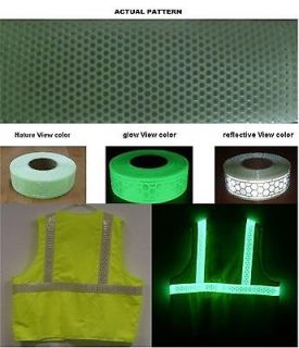 One   5 cm x 44 cm Glow in the Dark and Reflective Tape Strip   H01
