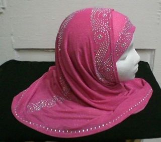piece heavily rhinestoned designed Amira Hijab Scarf Foulard Abaya 