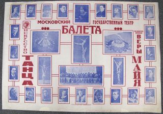 1930s RUSSIAN SOVIET USSR BALLET DANCE THEATER POSTER