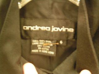 Andrea Jovine Womens Black 100% Wool Dress Size 6 Winter