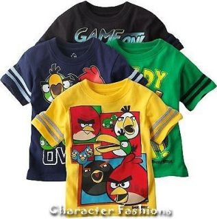 ANGRY BIRDS Shirt Tee Top Size 2T 3T 4T TODDLER Short Sleeve
