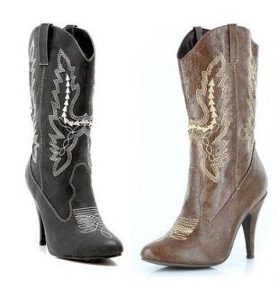 Sexy Cowgirl Cowboy High Heel Ankle Boots Sizes 6 12