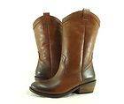 Womens Shoes JESSICA SIMPSON ROSANNA WESTERN LEATHER BOOTS WHISKEY 