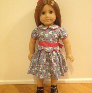 American Girl Emily Doll In Meet Dress! Pleasant Company! Like New!