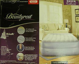   Beautyrest 17  Inch Hi Loft Queen Airbed Air Mattress Bed w/ Pump
