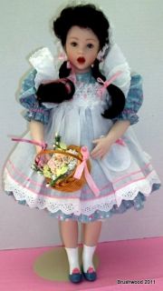 FRANKLIN HEIRLOOM MINT MARY MARY QUITE CONTRARY PORCELAIN DOLL