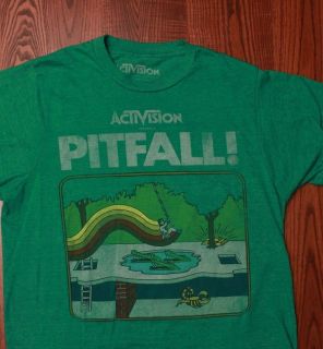 Atari Classic Video Games Activision Presents Pitfall Logo Green 
