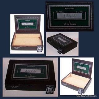   Mint by Drew Estate wooden cigar box: black wood with emerald label