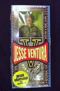 RARE Jesse Ventura Signed Autographed Action Figure Doll Navy Seal