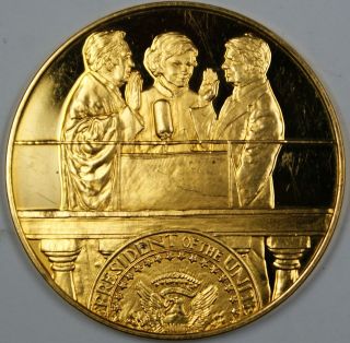 Jimmy Carter Inaugural Medal 24 KT GOLD Electroplated on Sterling 