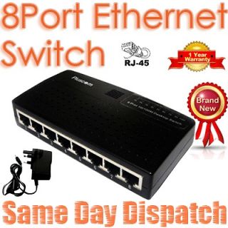 Port 10/100Mb Fast Network LAN Switch Power AC Adaptor For Printers 
