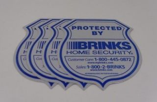 BRINKS SECURITY HOME ALARM SYSTEM REFLECTIVE DECAL STICKERS