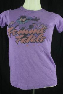 Junk Food Juniors Small Batgirl Femme Fatal Purple SS T shirt