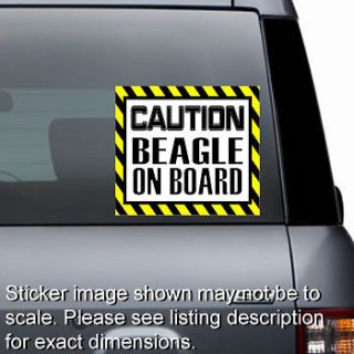 Caution BEAGLE on Board   Dog   Window Sticker Bumper