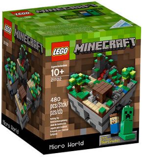 2012 MINECRAFT LEGO #21102 Microworld   IN HAND, SOLD OUT EVERYWHERE 