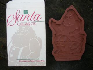 Longaberger 1992 Pottery Cookie Mold  Santa Claus MIB