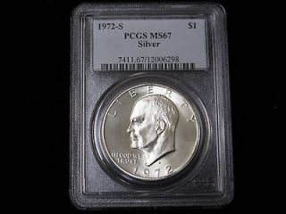1972 S Silver Eisenhower Dollar Ike MS67 PCGS 67 Mint State