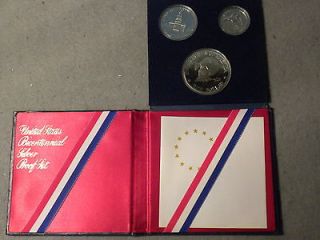 1776 1976 3 Piece Silver Proof Sets (3) Coins Total Great Set With 
