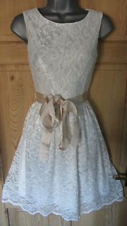   LACE WEDDING PROM TEA VINTAGE 1940s 50s STYLE DRESS BNWT & BELT