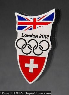 OLYMPIC PINS 2012 LONDON ENGLAND INTERNAL COUNTRY NOC SWITZERLAND 