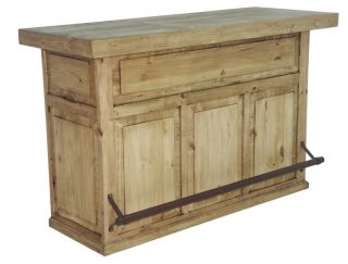 Honey Rustic Home Bar   Real wood Furniture   