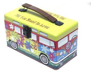 Hippie Van Bus Lunch Box   All You Need Is Love, Love Peace, Flower 