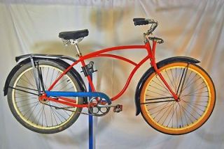 Vintage 1949 Arnold Schwinn Pullman bicycle fat tire balloon bike 