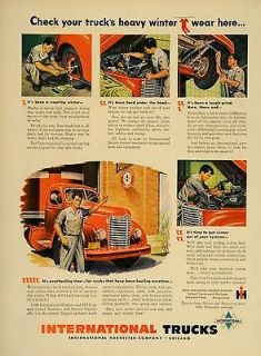 1949 Ad International Truck Mechanic IH Service Chicago   ORIGINAL 