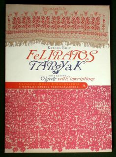 BOOK Hungarian Folk Embroidery antique inscribed dated costume/textile 